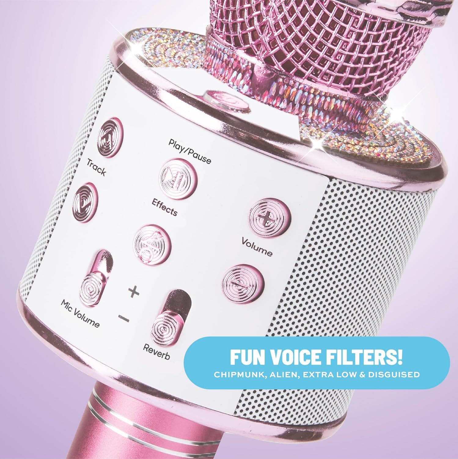 image:imageClaires Bluetooth Karaoke Microphone for Kids Wireless Mic with Voice Effects Echo USBC Charging Volume Controls amp TF Card Slot Portable amp Durable Toy for Singing Parties amp Gifts Ages 6