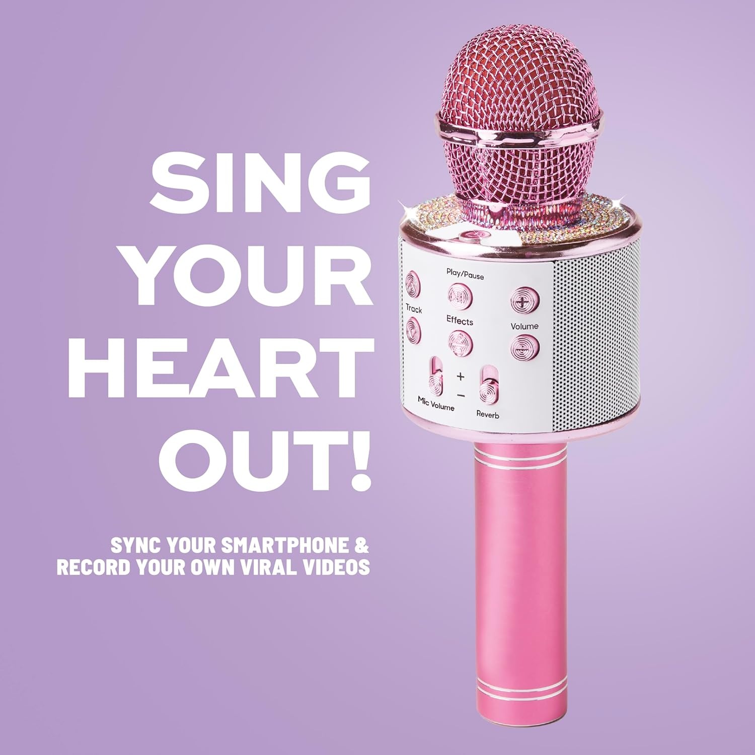 image:imageClaires Bluetooth Karaoke Microphone for Kids Wireless Mic with Voice Effects Echo USBC Charging Volume Controls amp TF Card Slot Portable amp Durable Toy for Singing Parties amp Gifts Ages 6