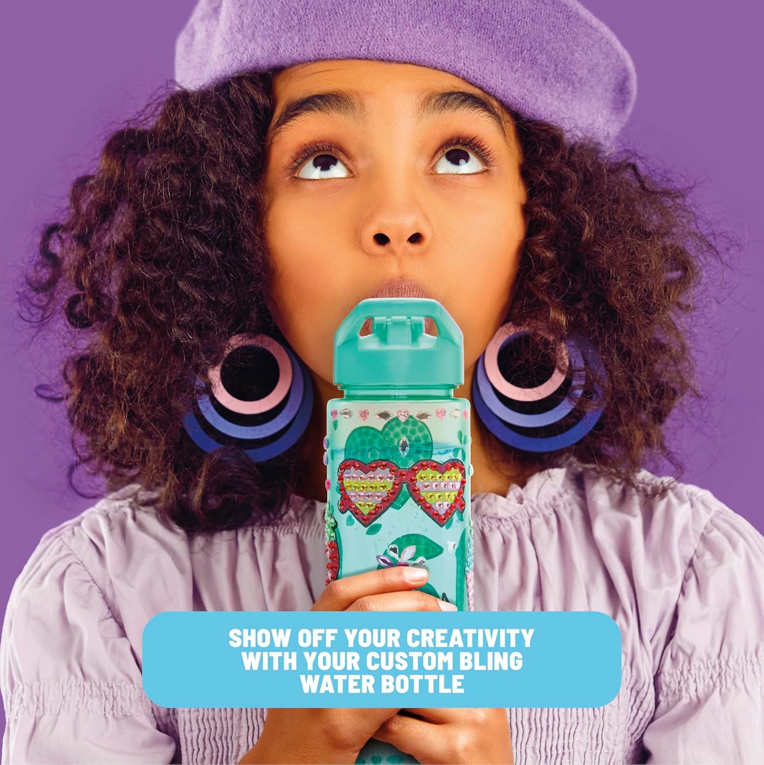 image:imageClaires Water Bottle Bling Decorating Set DIY Diamond Painting Kit 24 Oz BPAFree Bottle 990 Diamond Art Gems Unicorn Heart amp Fun Stickers Girl Toys Craft Kits for Gift Ages 8