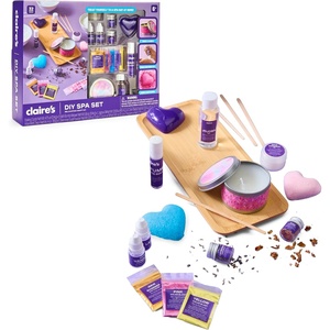 Claire’s DIY Bath Bomb & Scented Candle Making Set, 32-Piece Spa Craft Kit, Make Your Own Soothing Oils & Perfume Fragrance, Kids Toys, Science Beauty Project Activity, Arts & Crafts Gift for Ages 6+